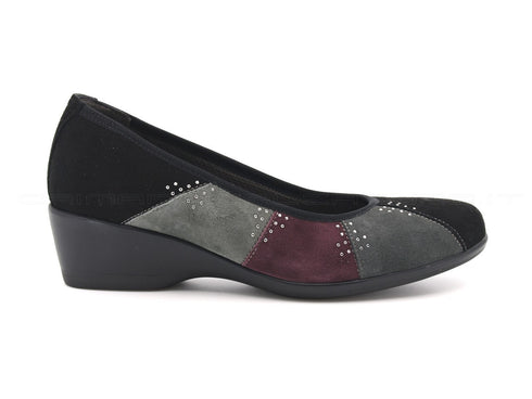 Melluso scarpe comode con zeppa donna nero